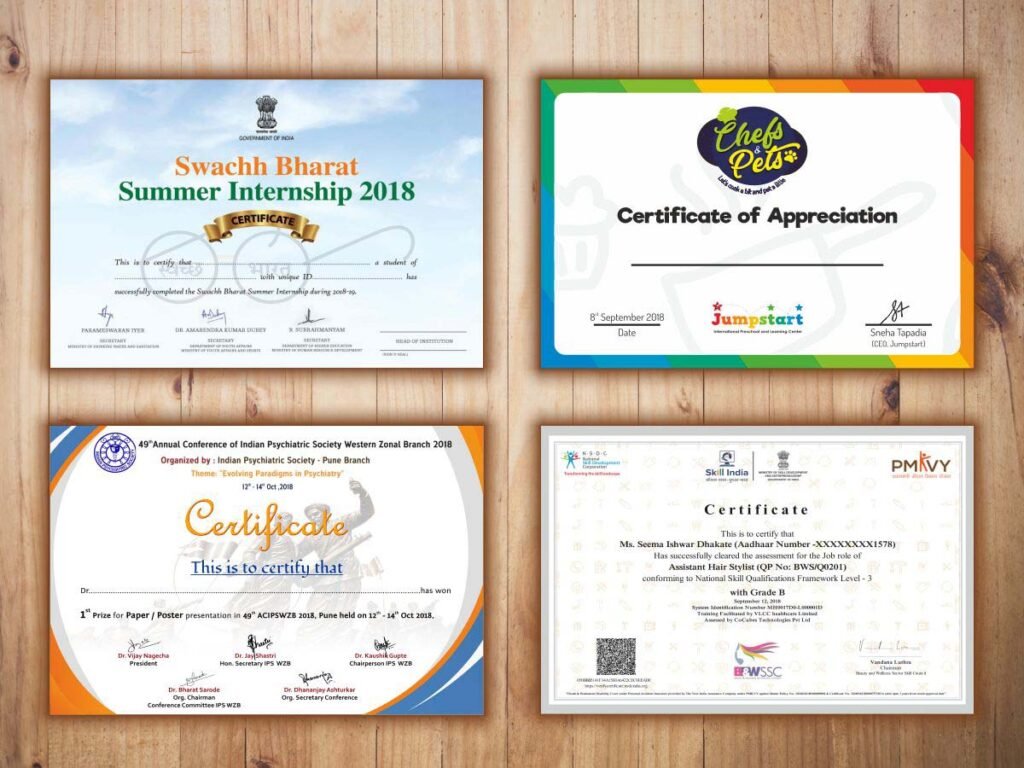 Certificate Printing Eastbourne