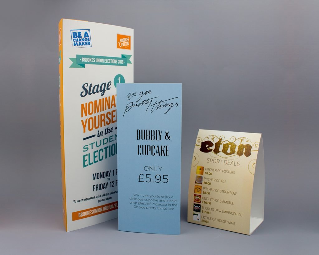 Table Tent Printing Eastbourne